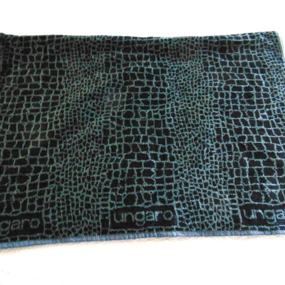 UNGARO Luxury Bath Towel Sheet 60"x40" Black/Gray New